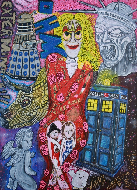 Doctor Who Obsessed Fan - Original Painting by Laura Barbosa