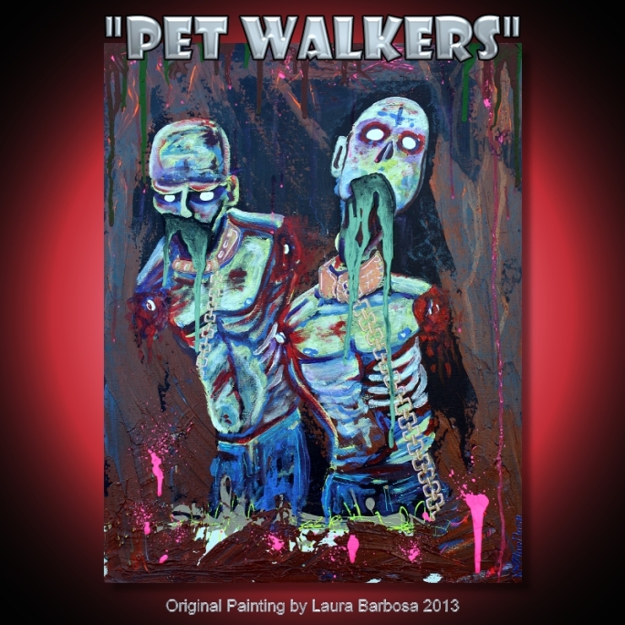 Pet Walkers by Laura Barbosa- 2013 24x36 for sale
