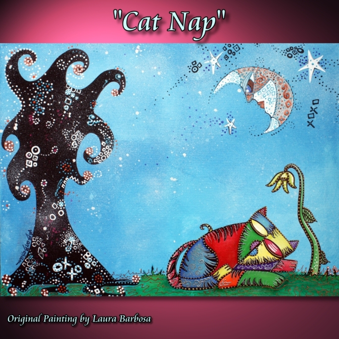 Cat Nap by Laura Barbosa 2013 - Custom Order - 18x24 - eBay